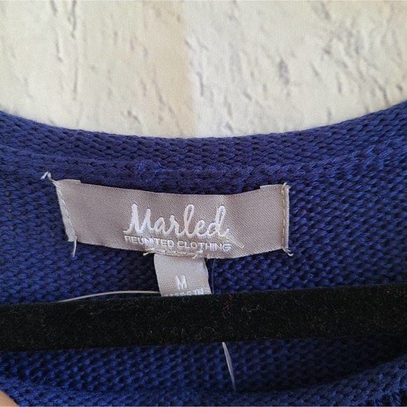 Marled By RC USA Blue Knit Sweater NWT SZ M - Picture 4 of 10